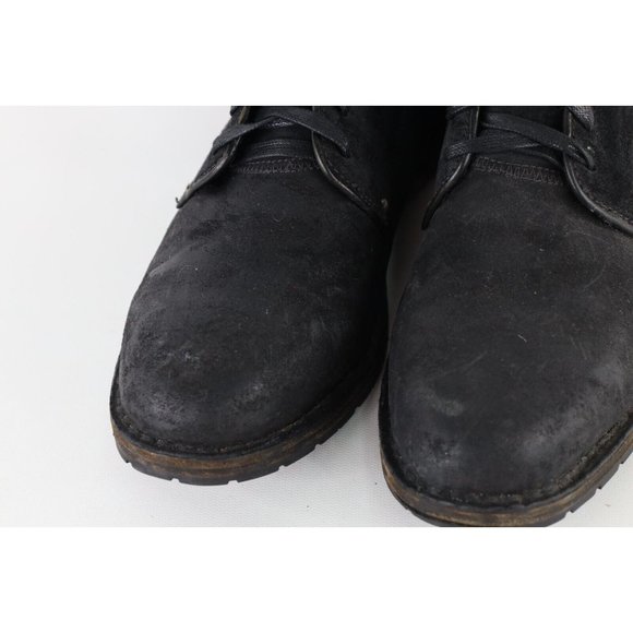 rag & bone Mens Size 11 Suede Leather Lace Up Officer Boots Roughout Black main image 9